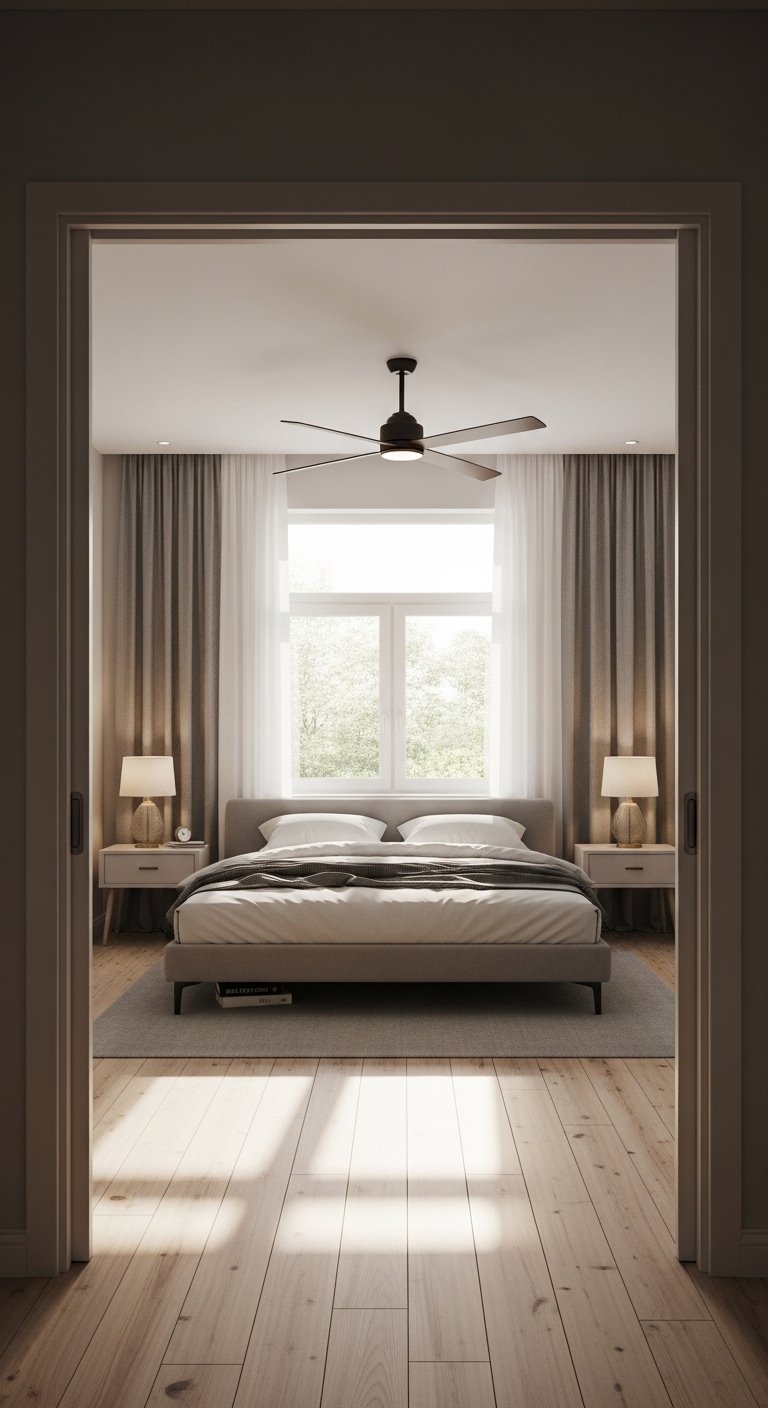 Calm Clutter-Free Bedroom Layout