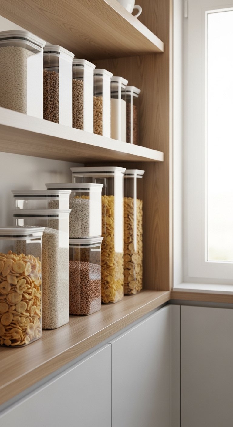 Clear Storage Containers = Instant Upgrade
