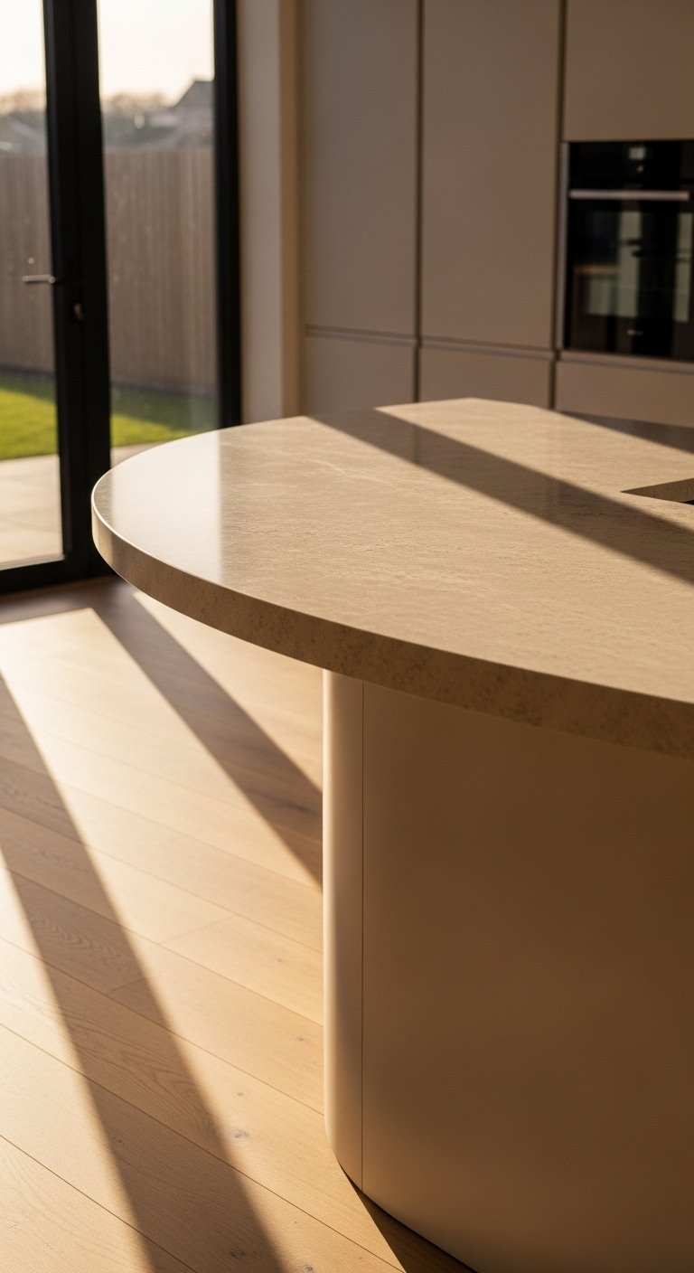 Curved Kitchen Island