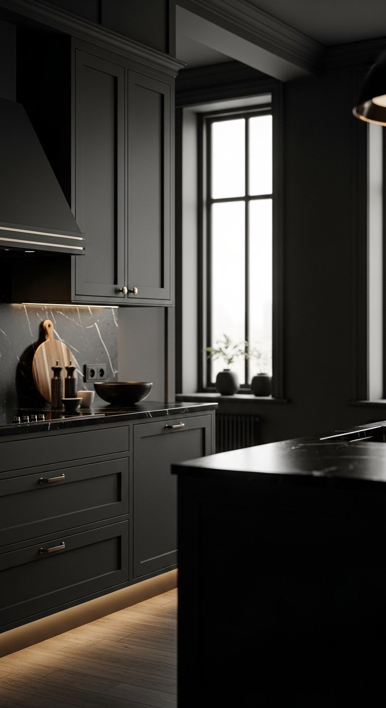 Dark Kitchens That Feel Luxurious
