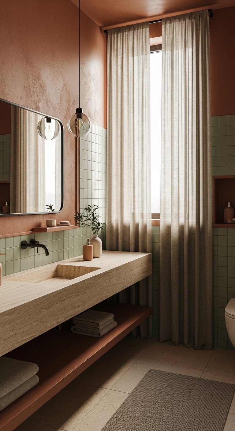 Earthy Color Palette Bathroom