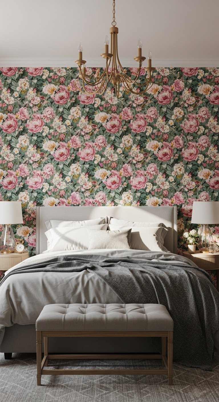 Floral Wallpaper Feature Wall