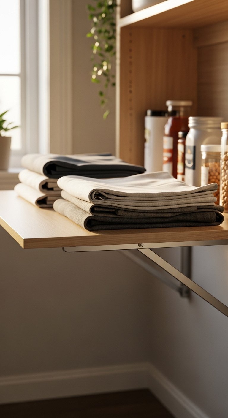 Fold-Down Table Storage