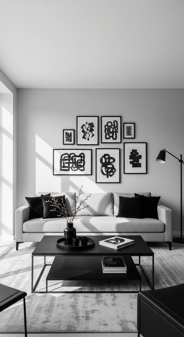 Gray + Black Accents