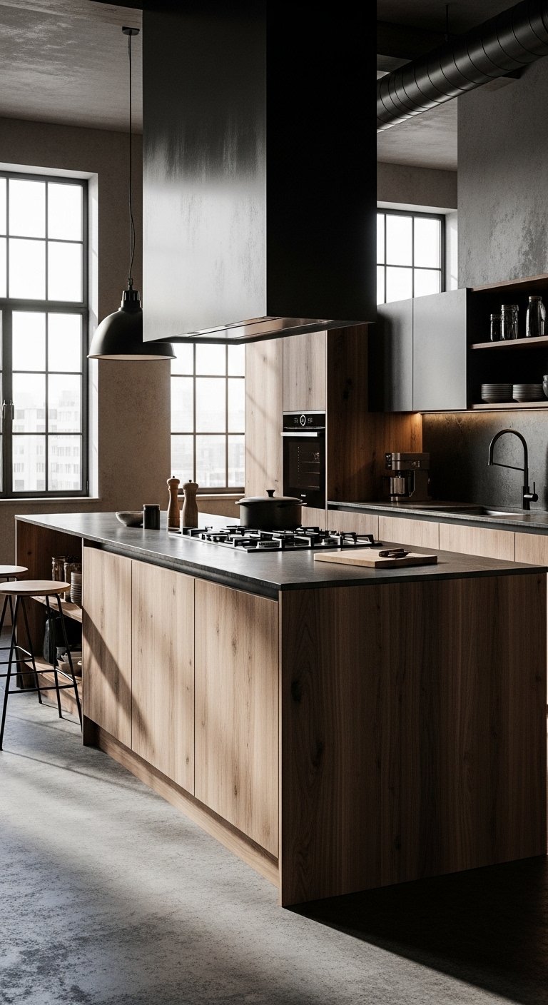 Industrial-Style Kitchens with a Softer Edge
