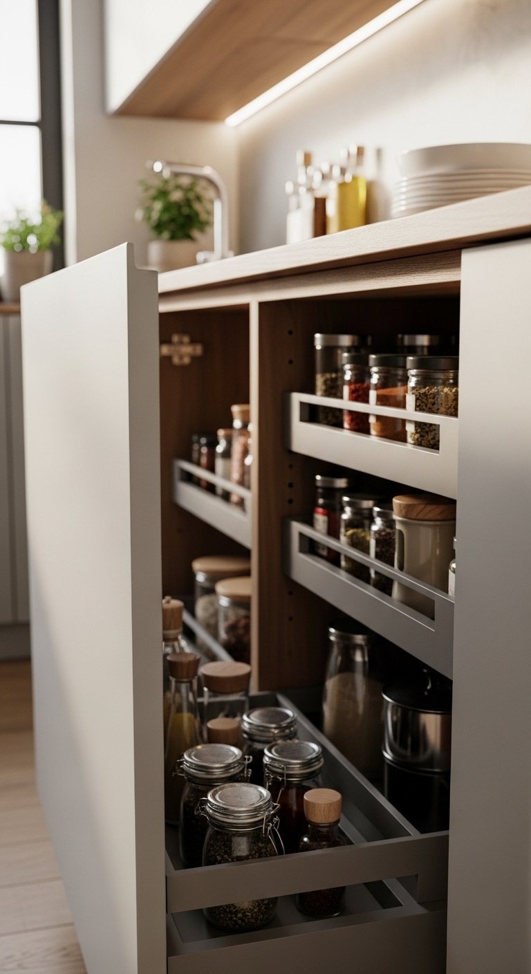 Install Pull-Out Cabinets
