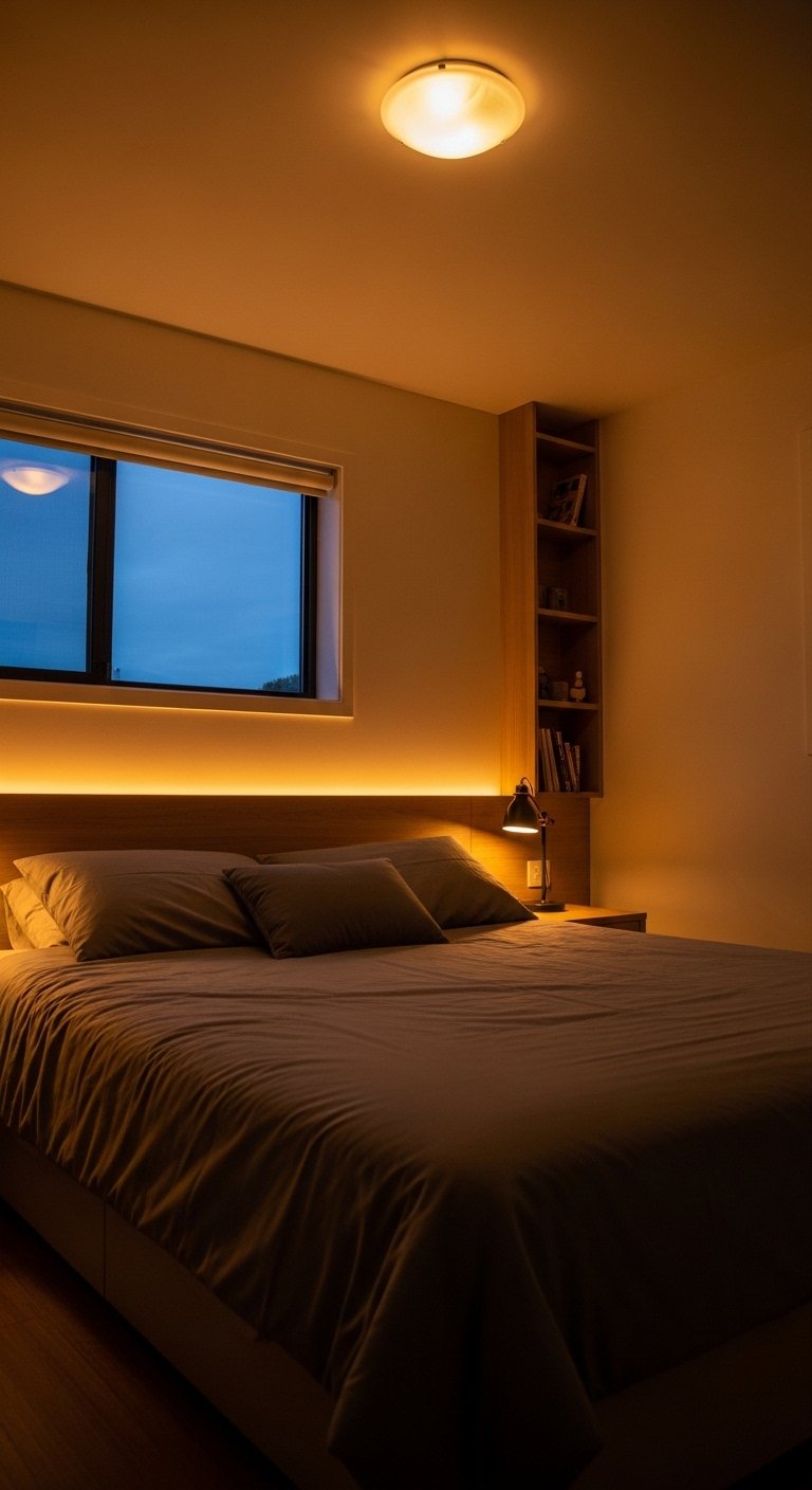 Layered Lighting Bedroom