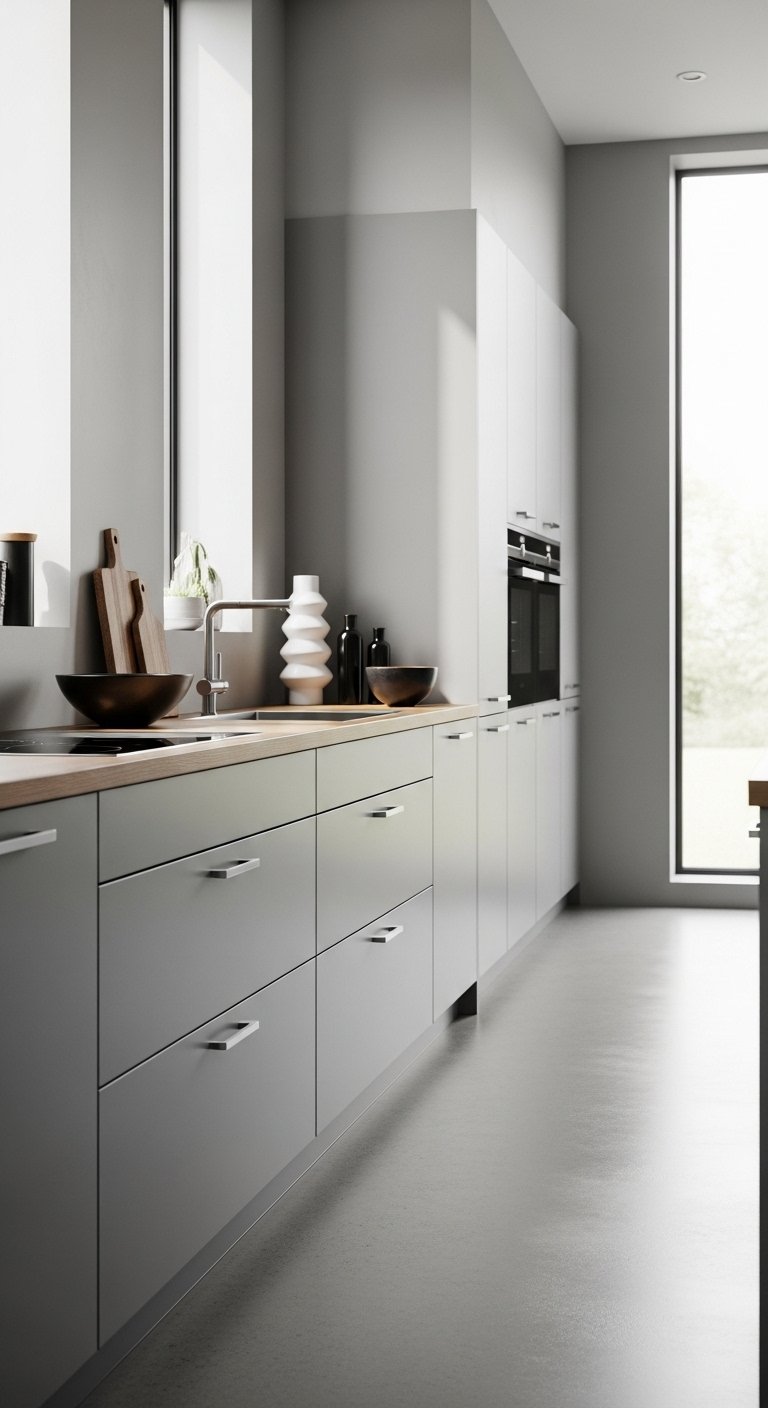 Minimalist Flat-Panel Cabinets