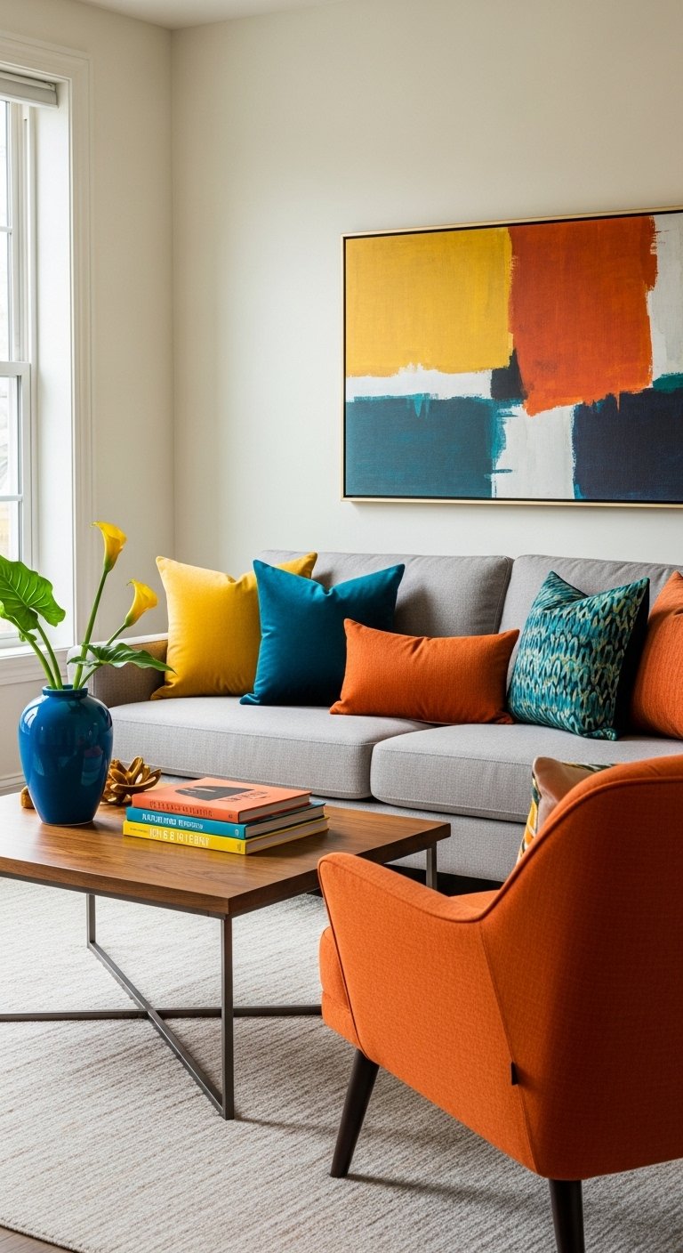 Neutral Base + Bold Accents