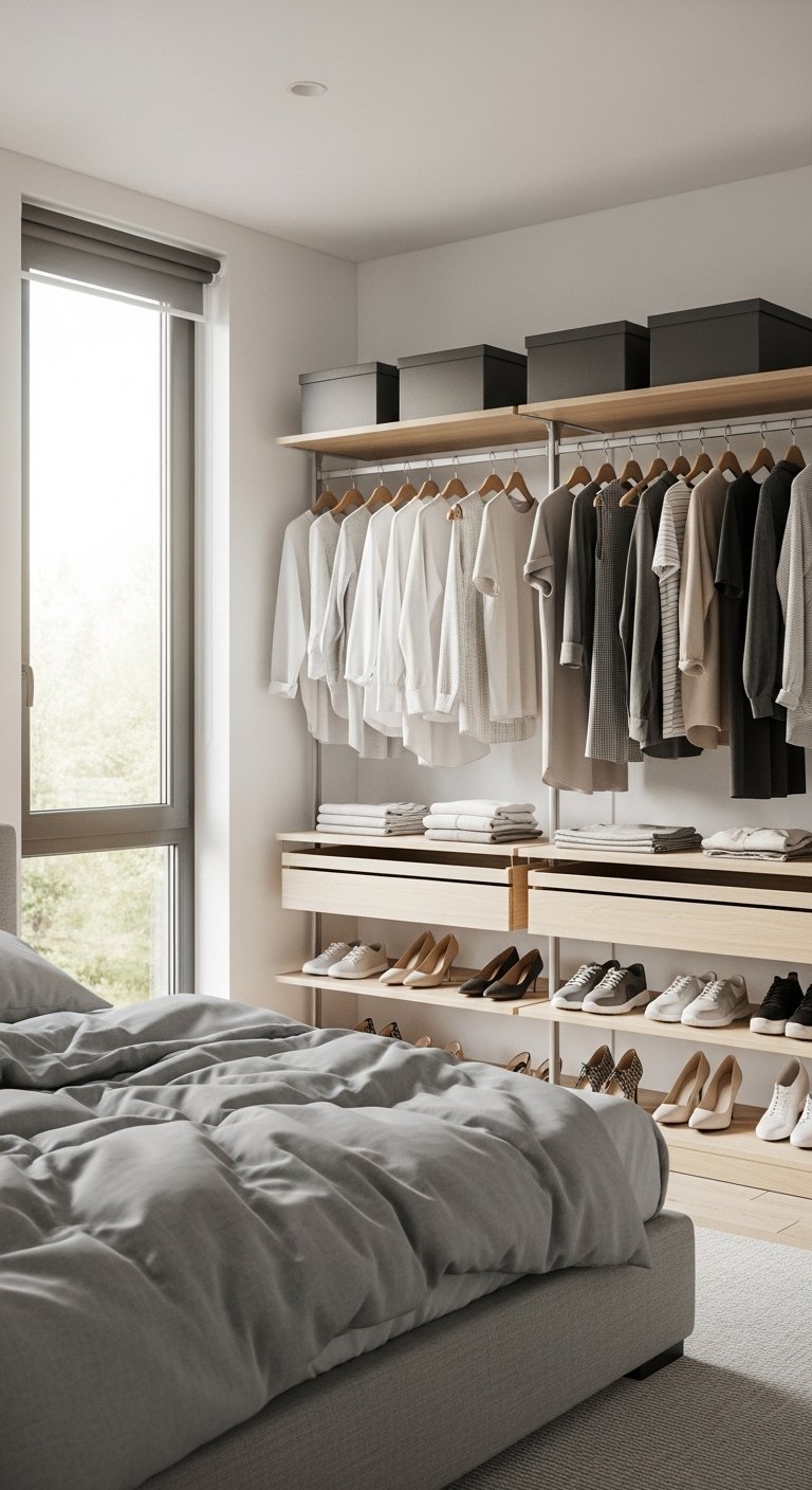Open Wardrobe Bedroom
