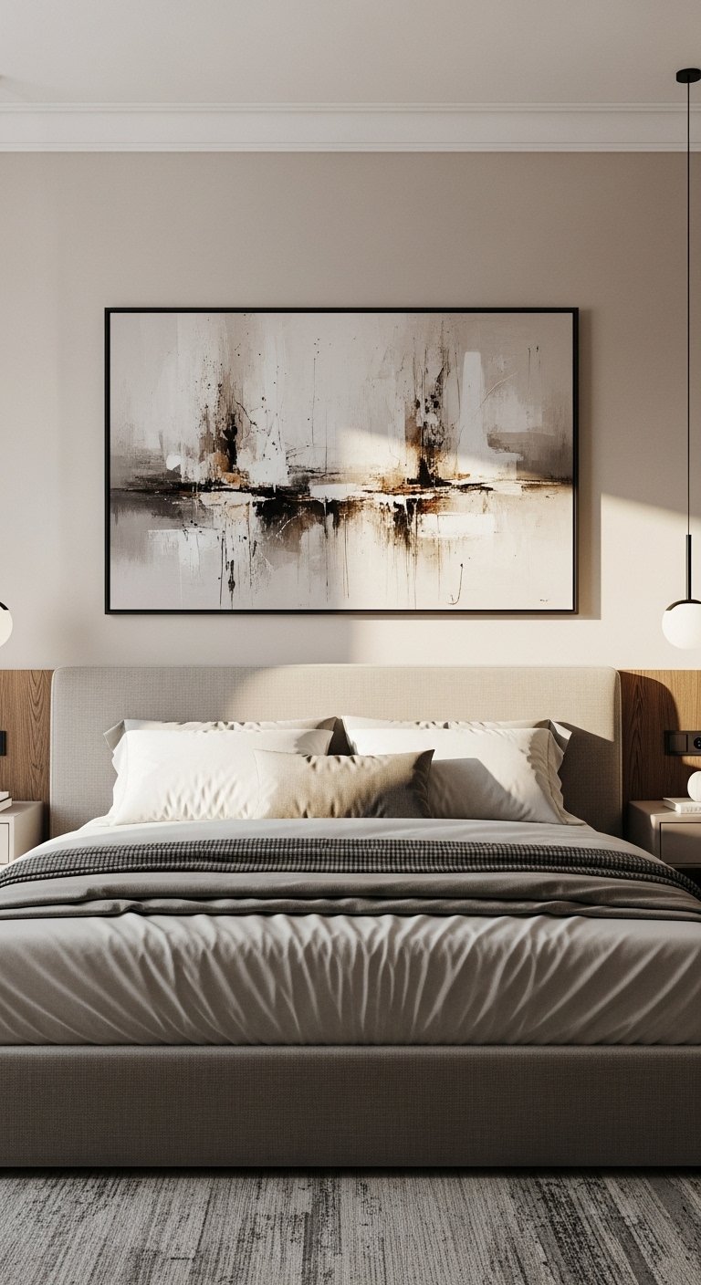 Oversized Artwork Bedroom