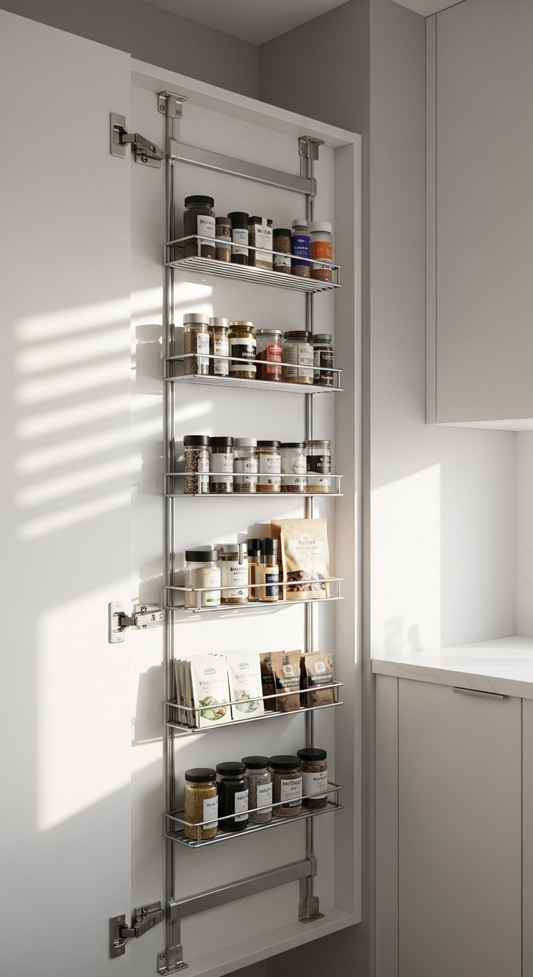 Pantry Door Storage = Hidden Goldmine

