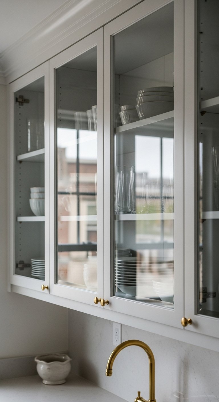 Use Glass Cabinet Doors
