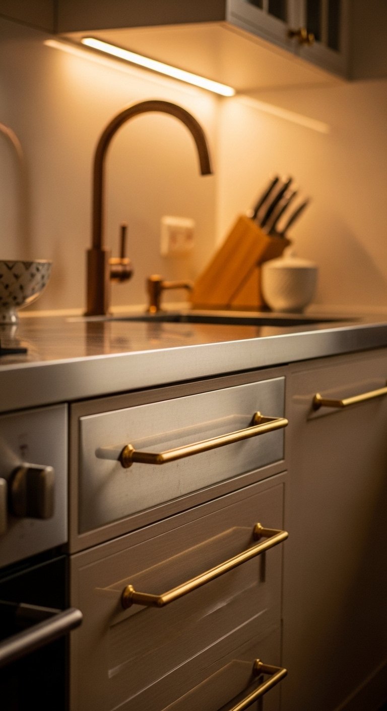 Warm Metallic Accents