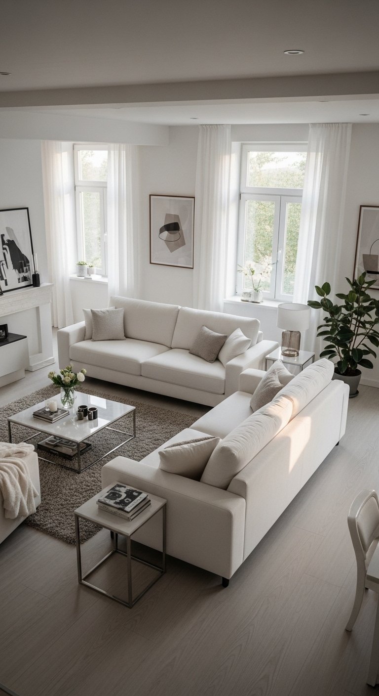 White Sofa Centerpiece