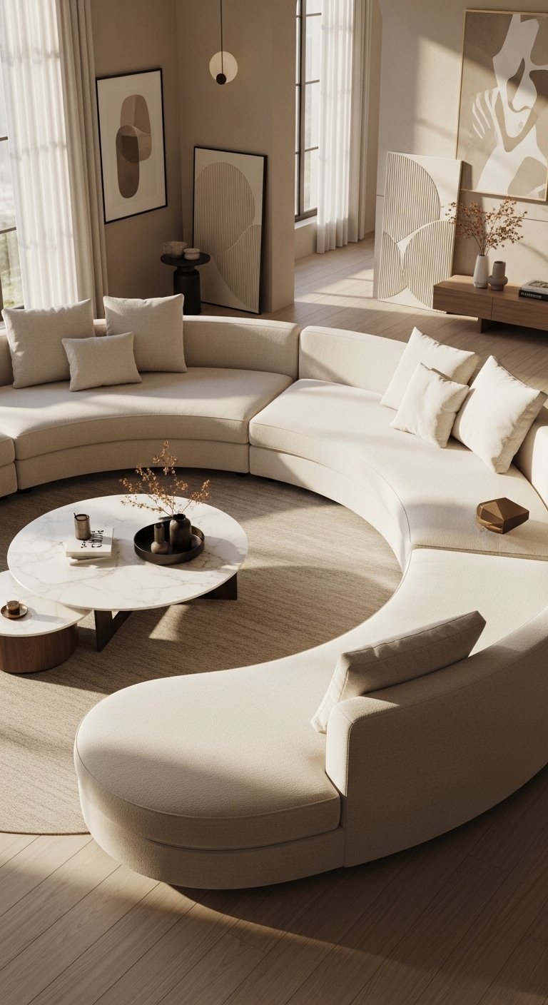curved sectional sofa