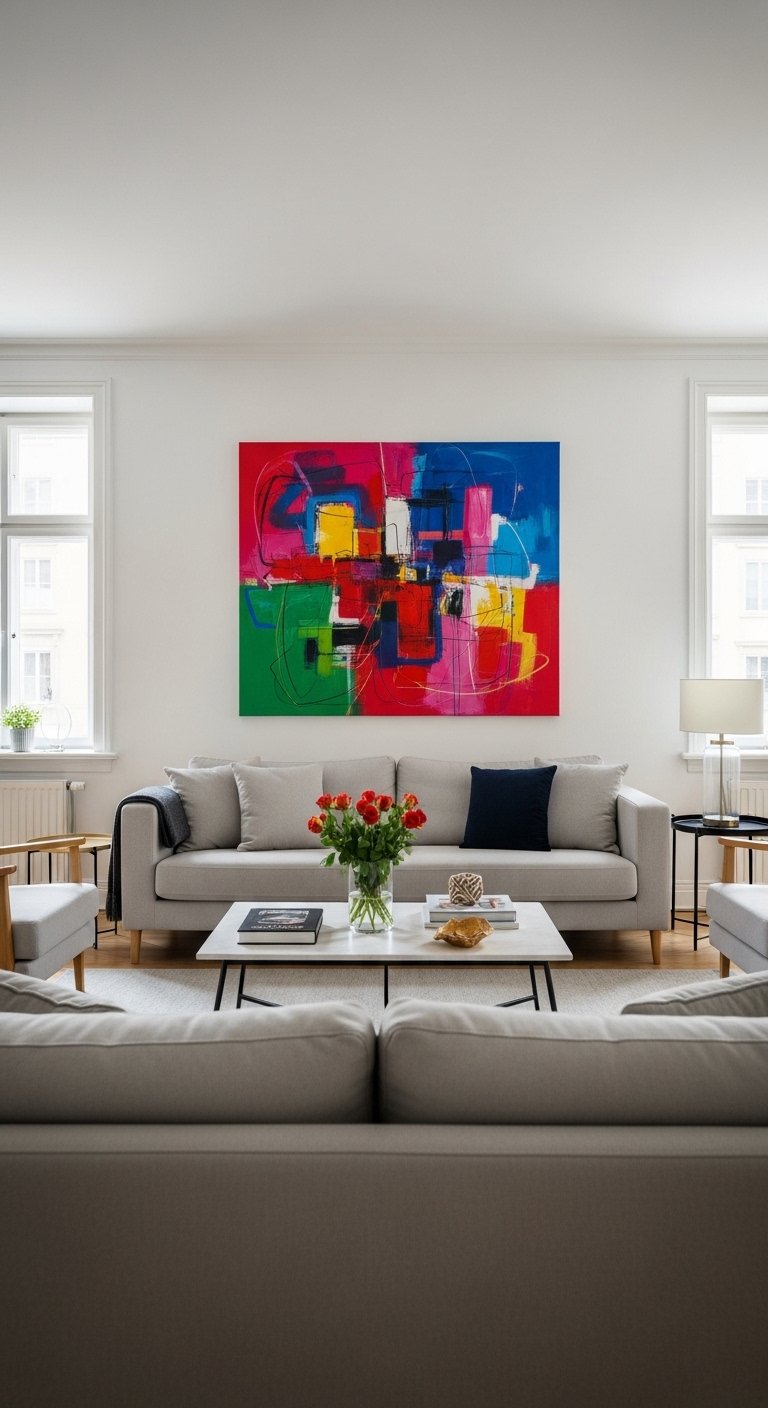 large oversized abstract painting