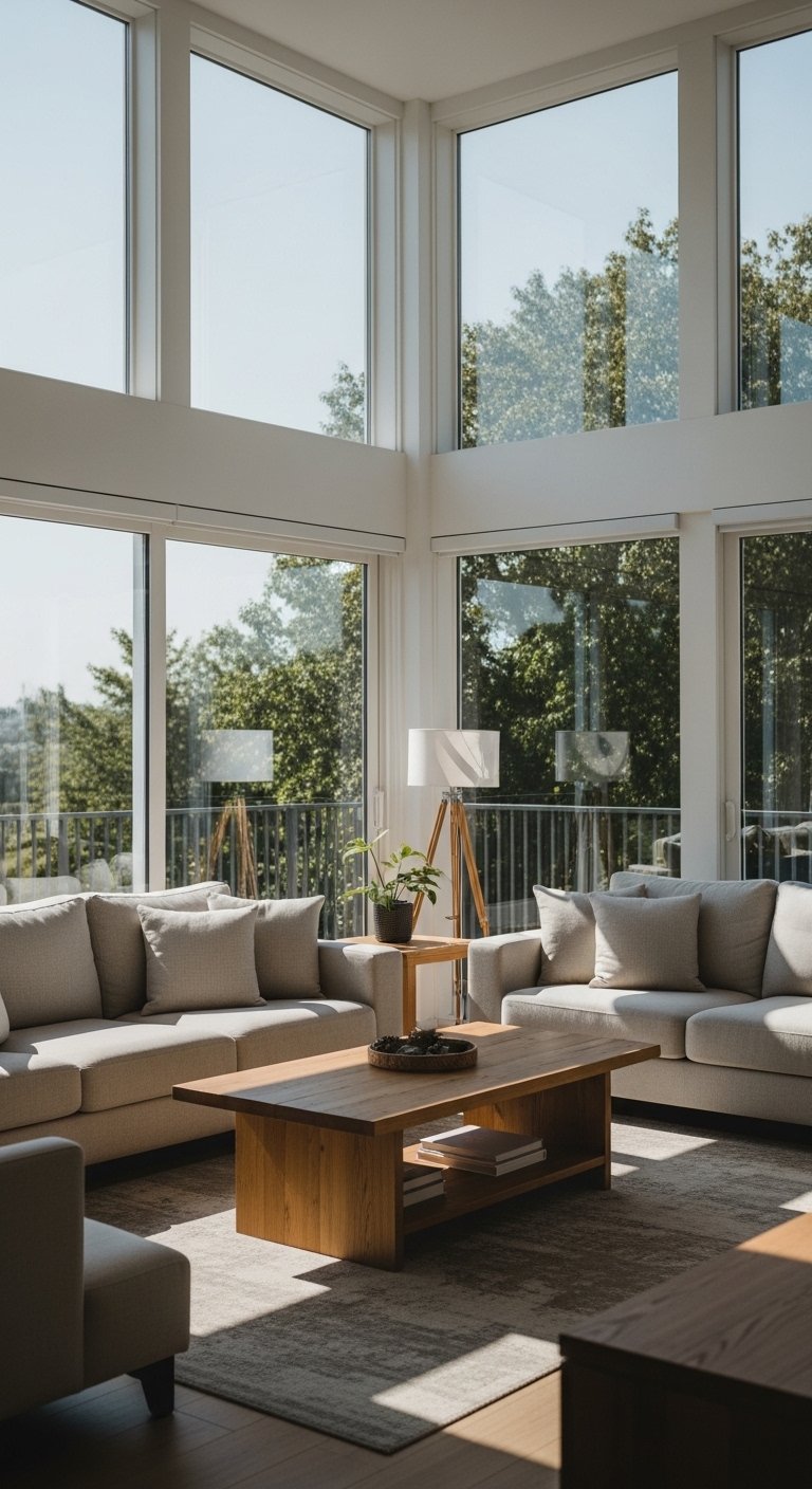 massive floor-to-ceiling windows