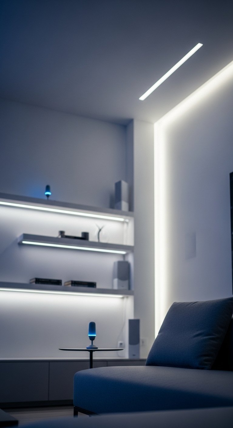 smart technology integrated living room