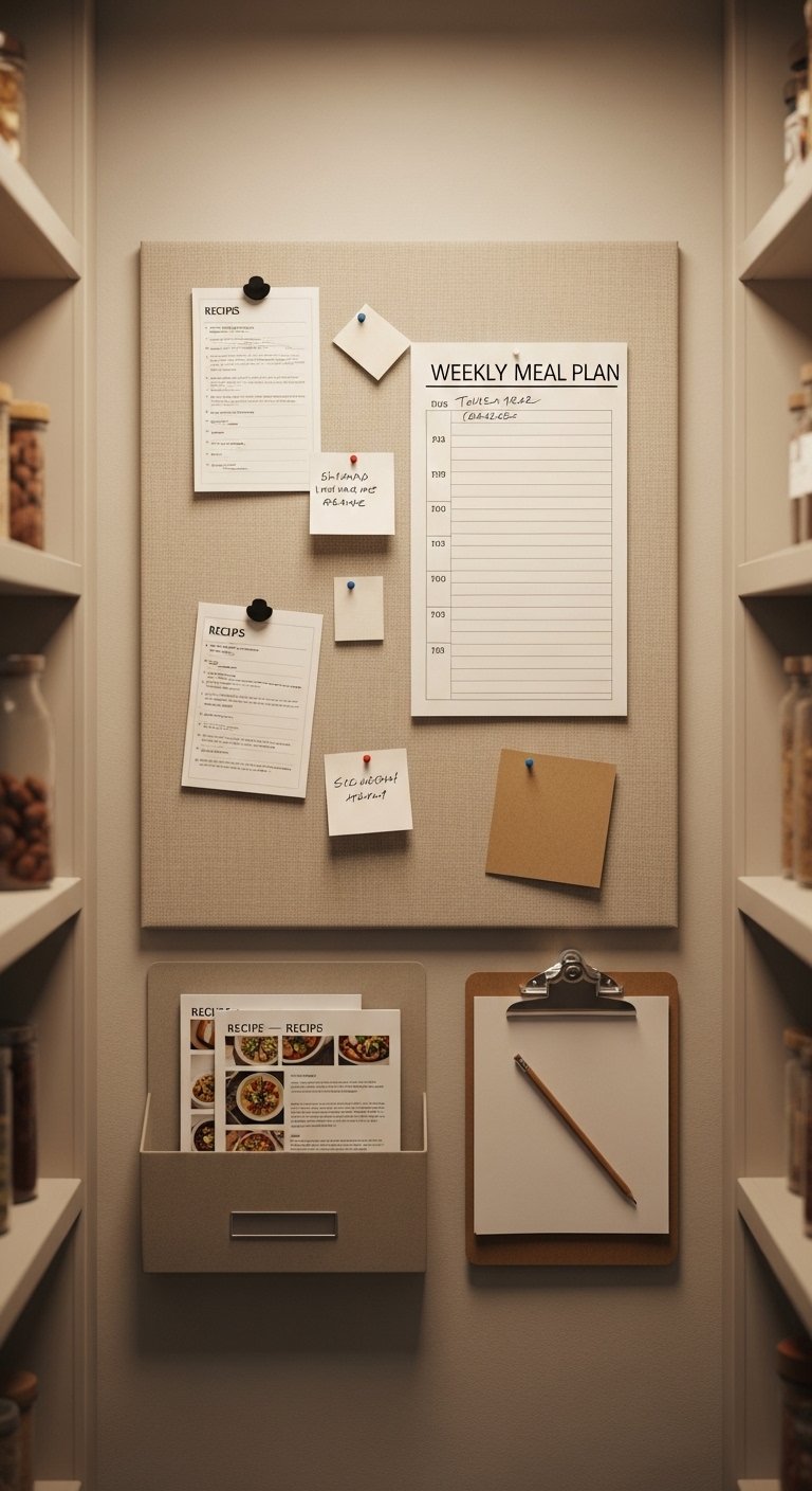 A Memo Board and Meal Planning Station