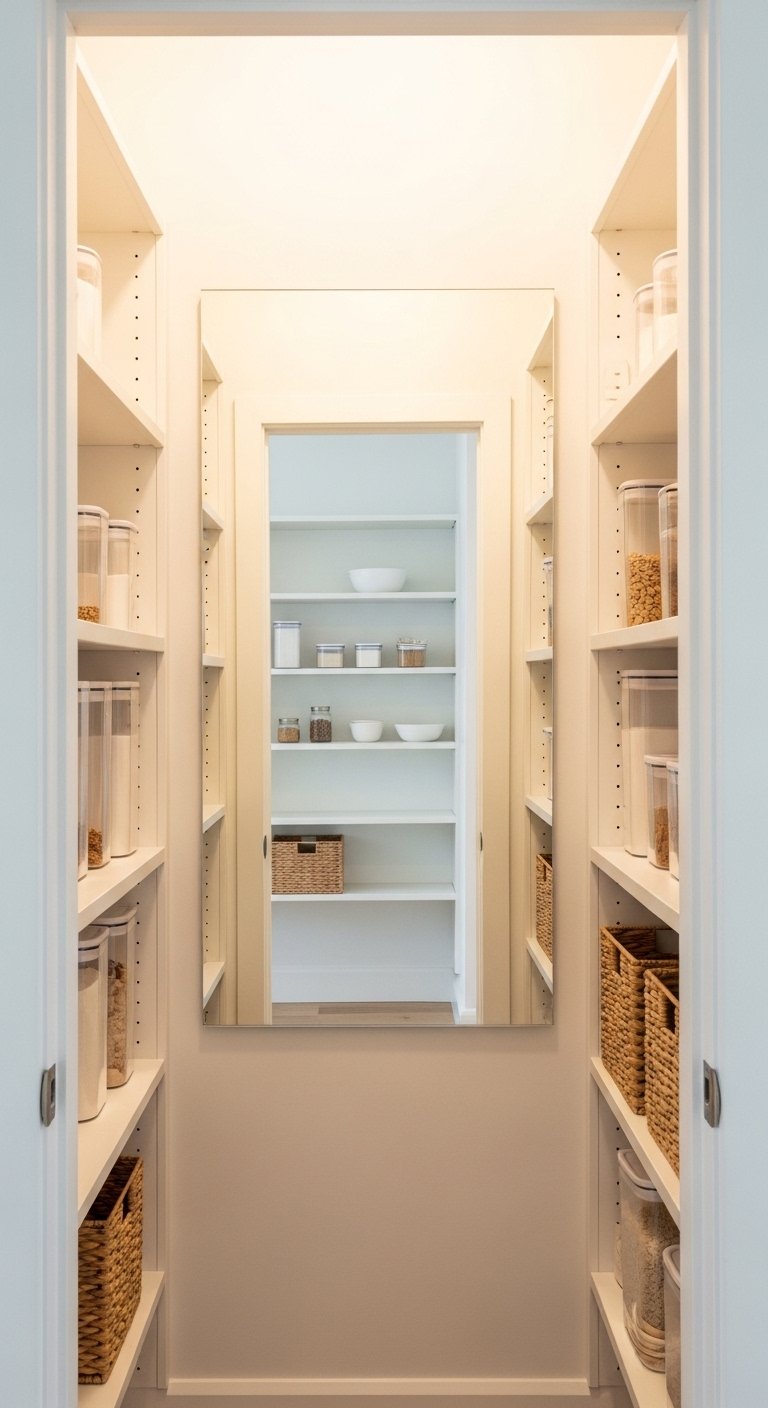 A Mirror or Light-Colored Paint to Open the Space