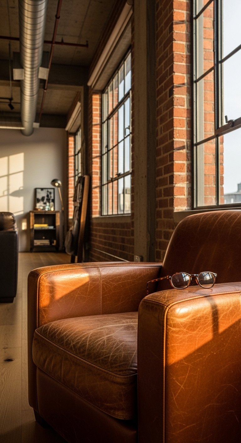 Accent Chair in Leather or Faux Leather