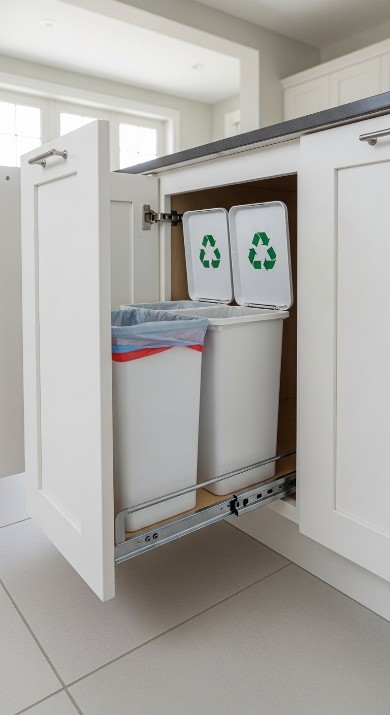 Add Built-In Trash and Recycling Pullouts