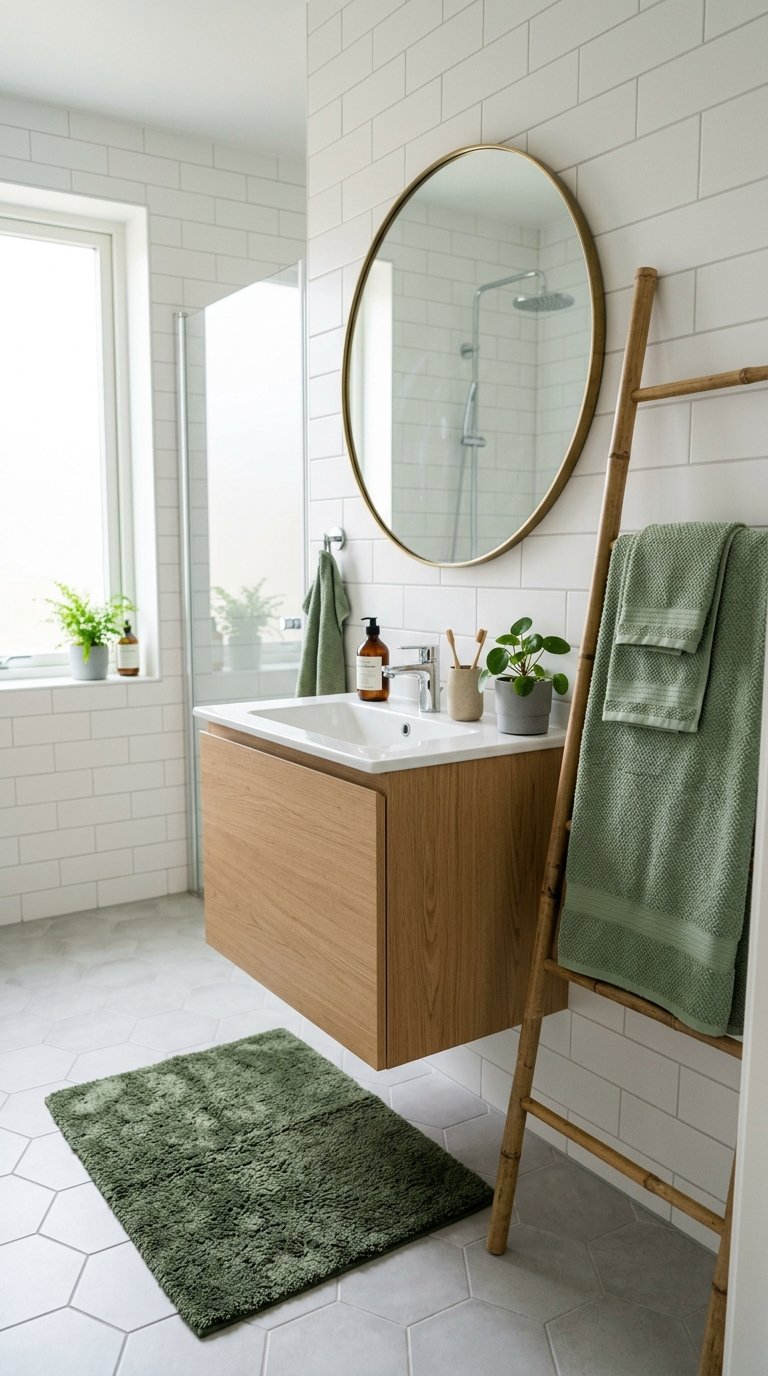 Add Green Towels and Textiles for a No-Commitment Approach