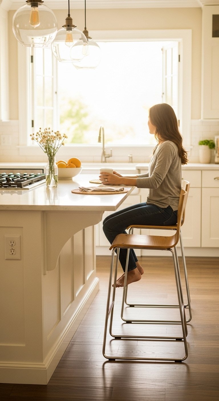 Add a Breakfast Bar Overhang on One End
