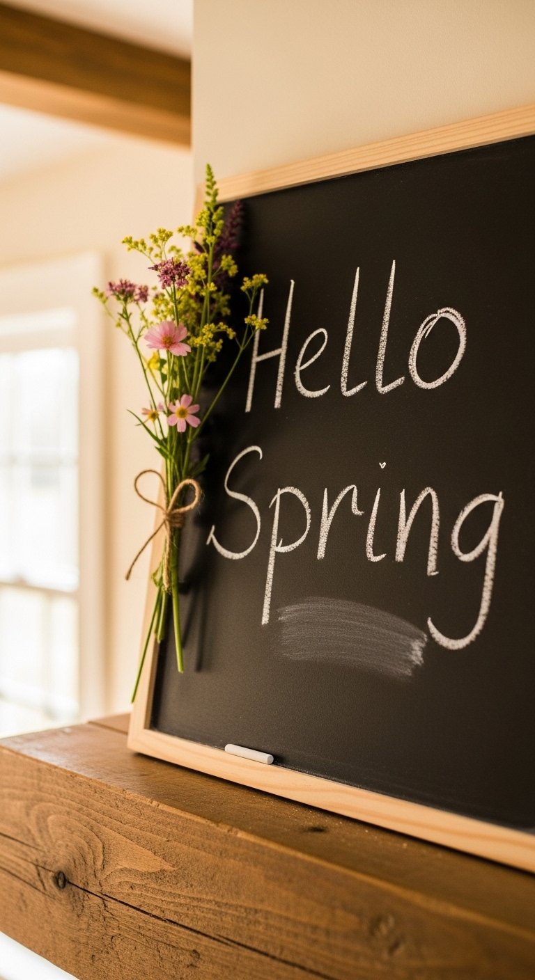 Add a Chalkboard Spring Message