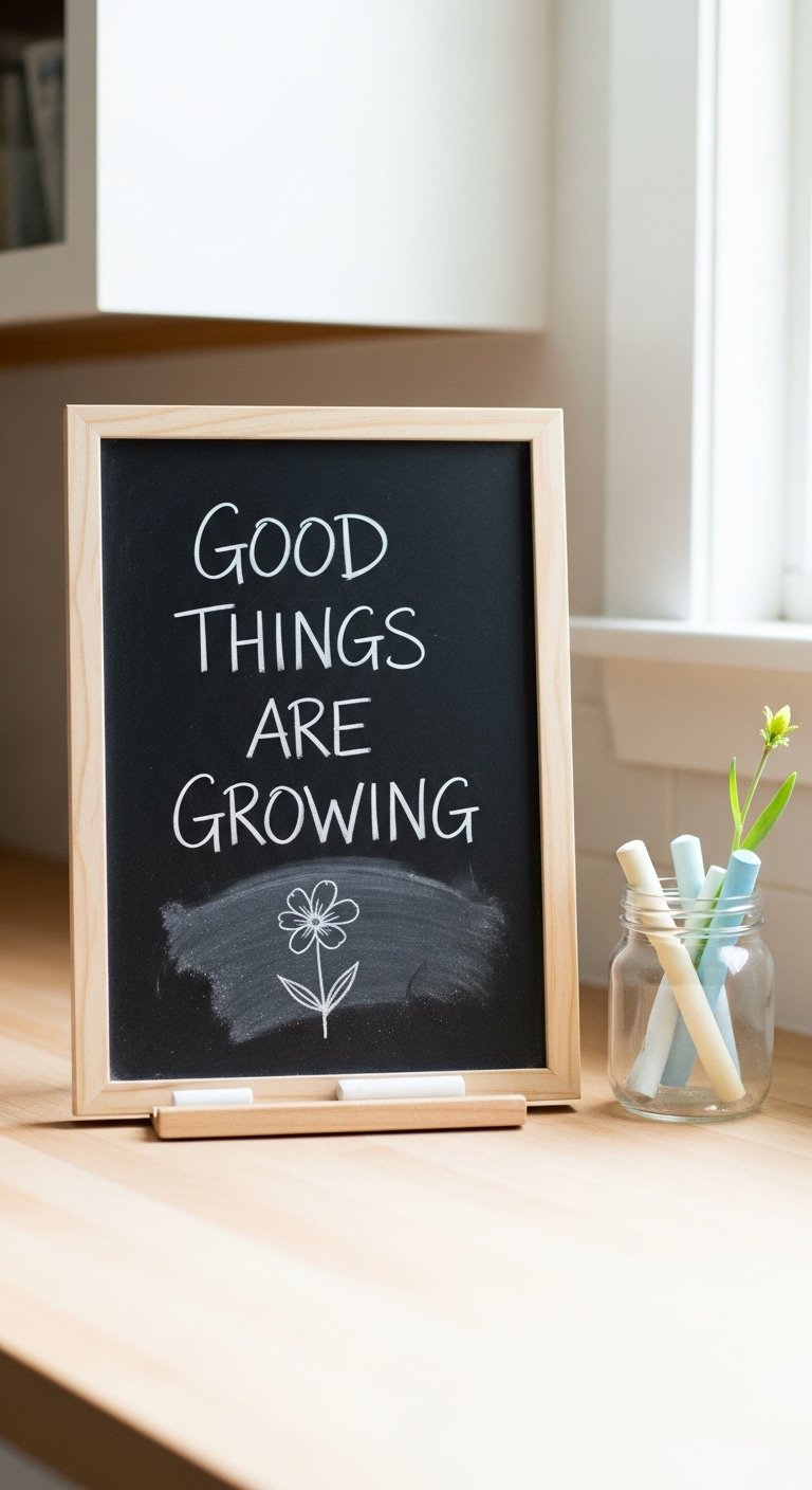 Add a Chalkboard With a Spring Message