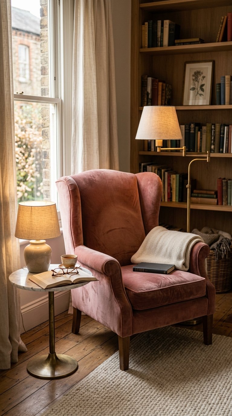 Add a Pink Armchair as a Statement Piece