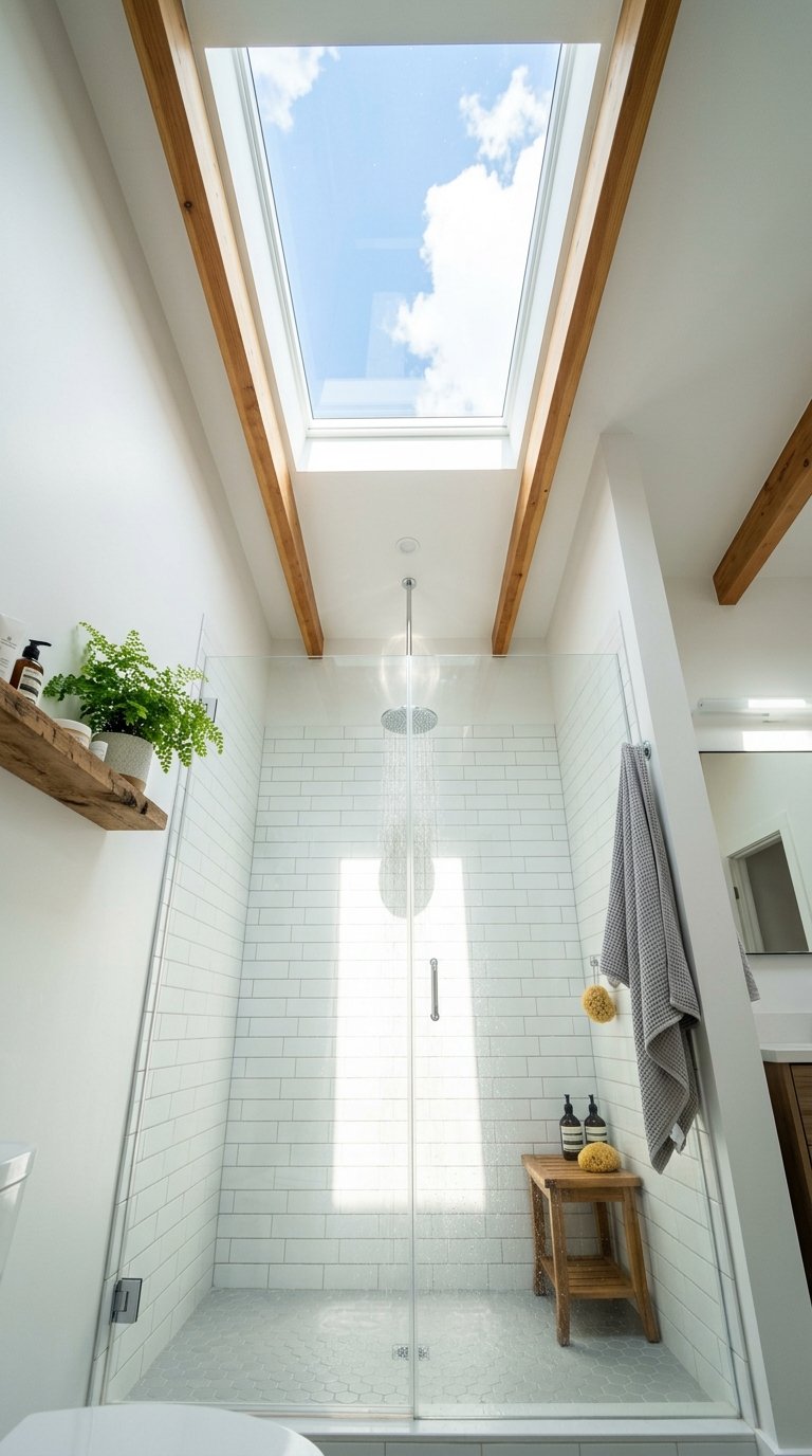Add a Skylight or Sun Tunnel Above the Shower