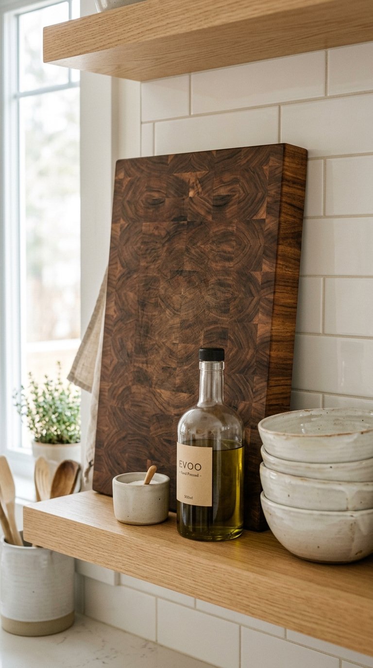 Add a Wooden Cutting Board as a Vertical Element
