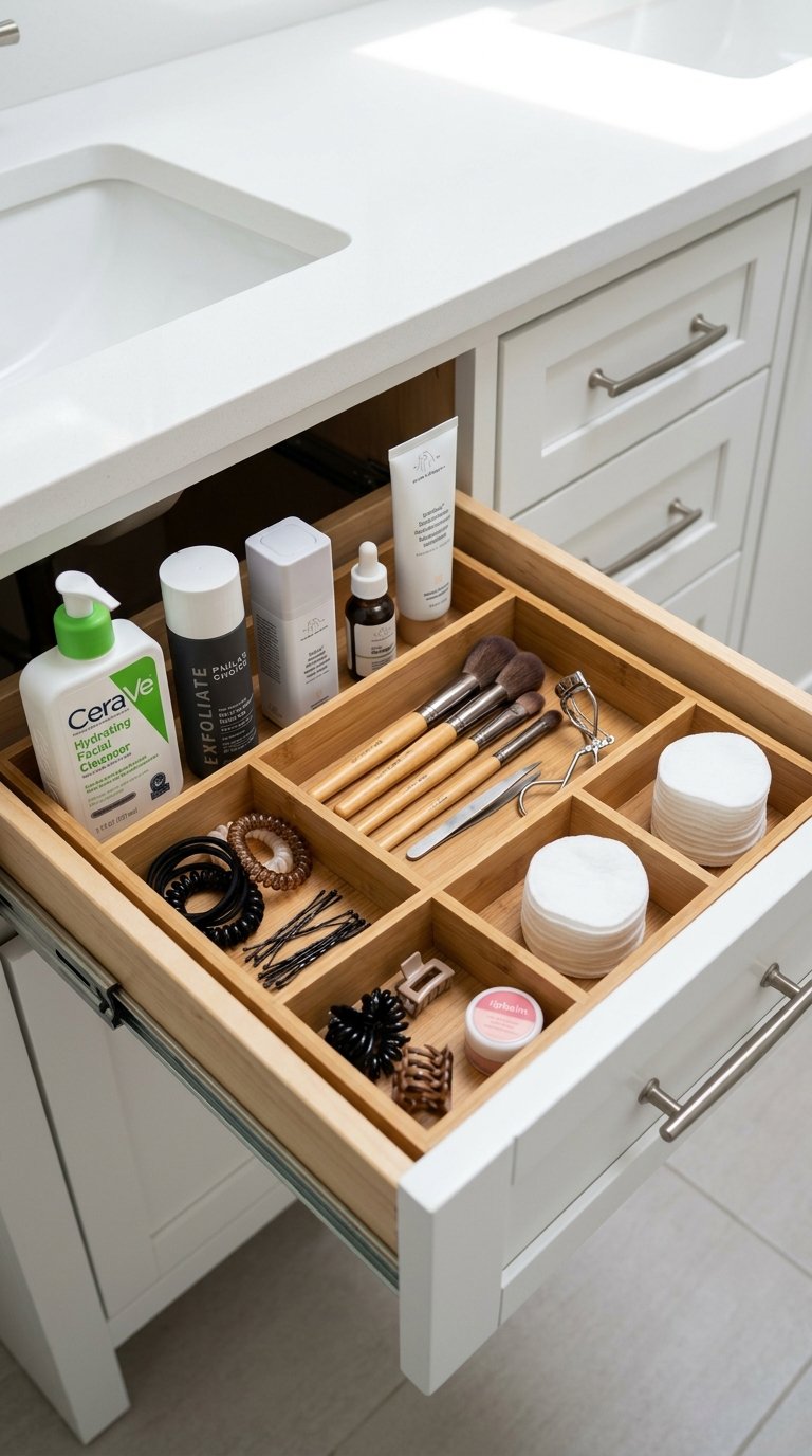 Add a Wooden or Bamboo Organizer Inside Drawers