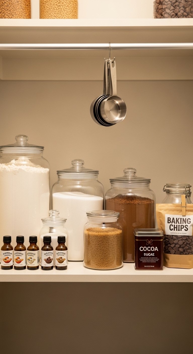 Baking Supplies Together in One Area