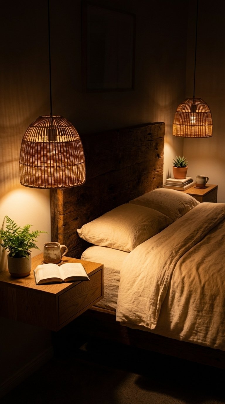 Bedside Pendant Lights Replacing Table Lamps
