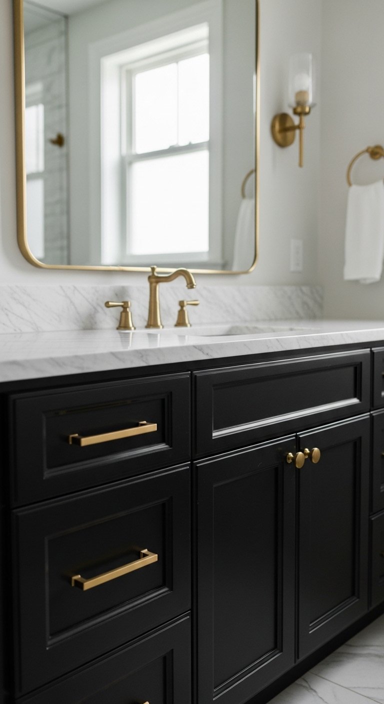 Black Vanity for a Statement Look
