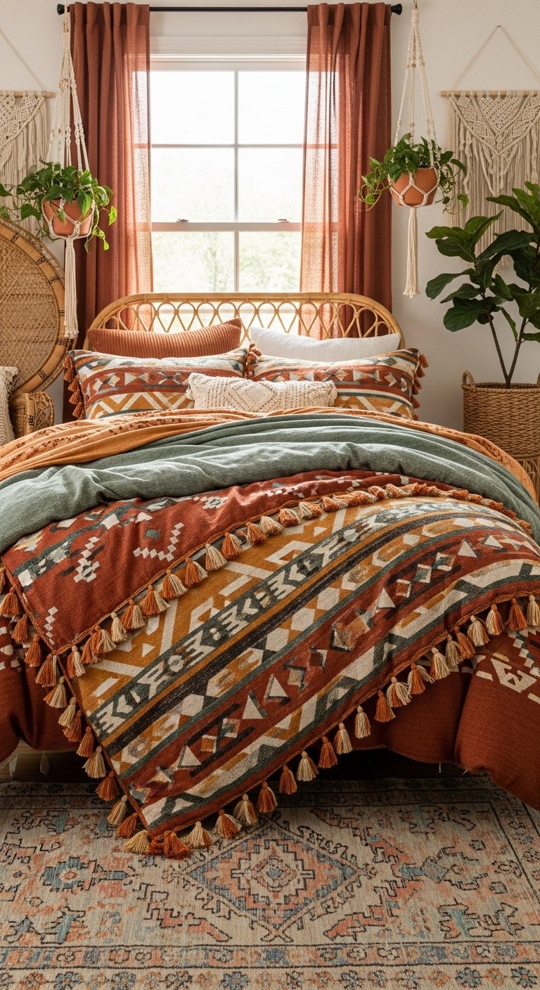 Boho Chic Patterned Comforter Sets