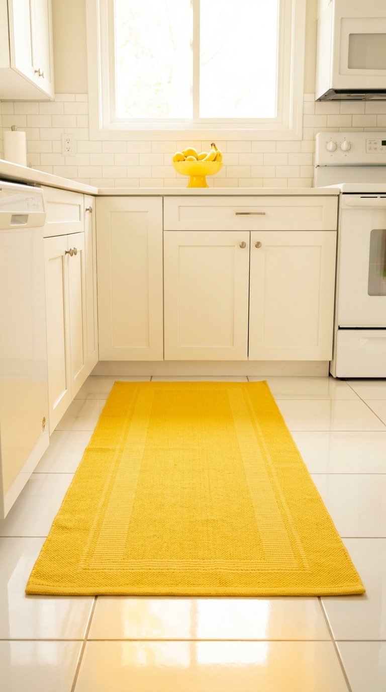 Bright Yellow Accent Runner