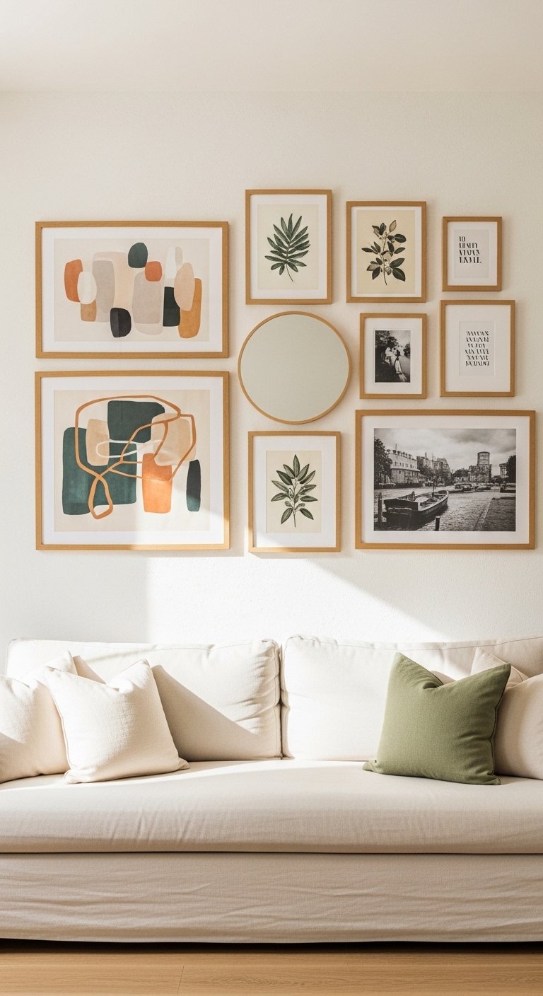 Build a Gallery Wall Around Your Sofa