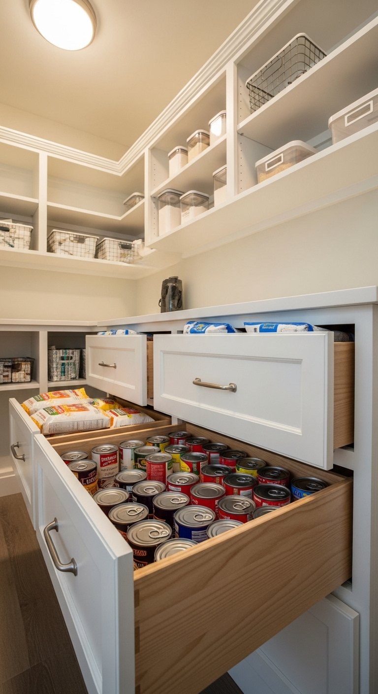 Built-In Drawers at the Base