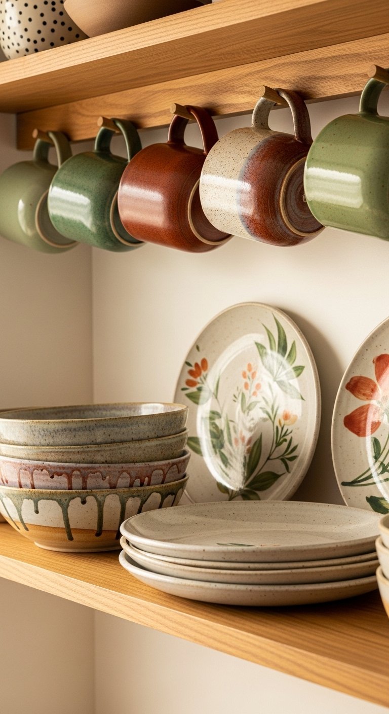 Ceramic and Handmade Dishware on Display