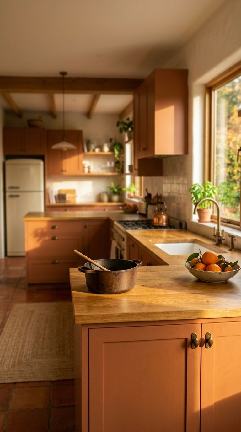 Choose Burnt Orange for a Warm, Energetic Kitchen