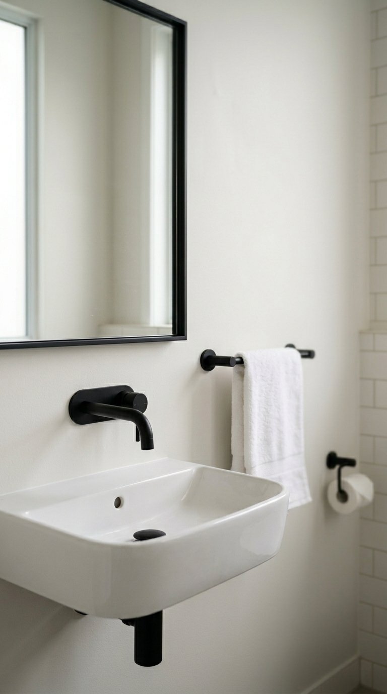 Choose Matte Black Fixtures and Hardware Throughout