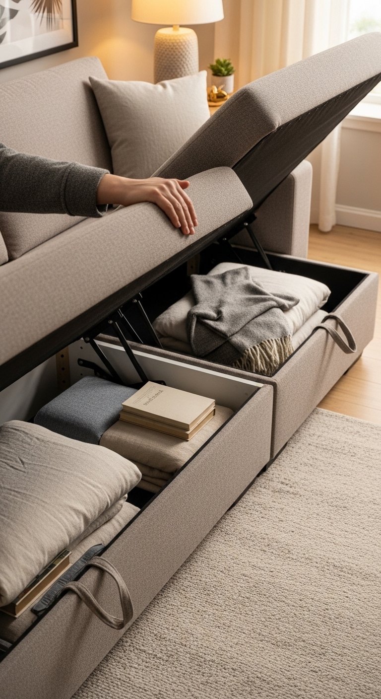 Choose a Sofa With Built-In Storage