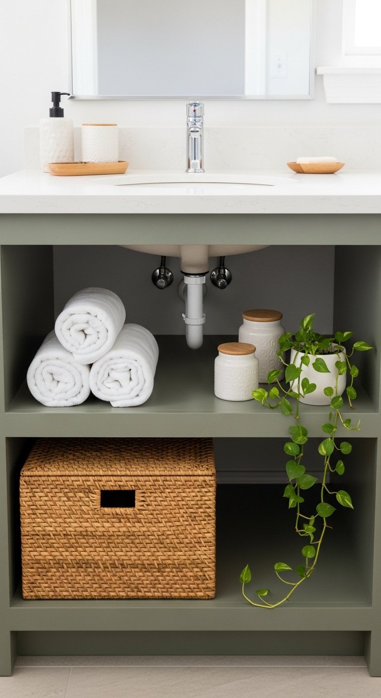 Choose a Vanity With Open Shelving Below