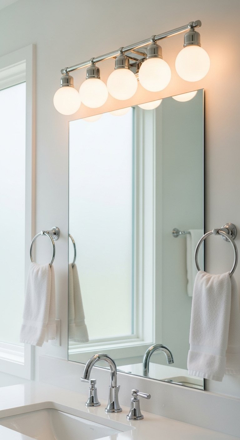 Chrome Vanity Light Strips