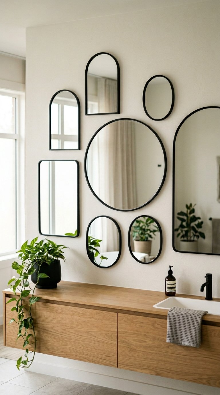 Clustered Mirror Gallery Wall