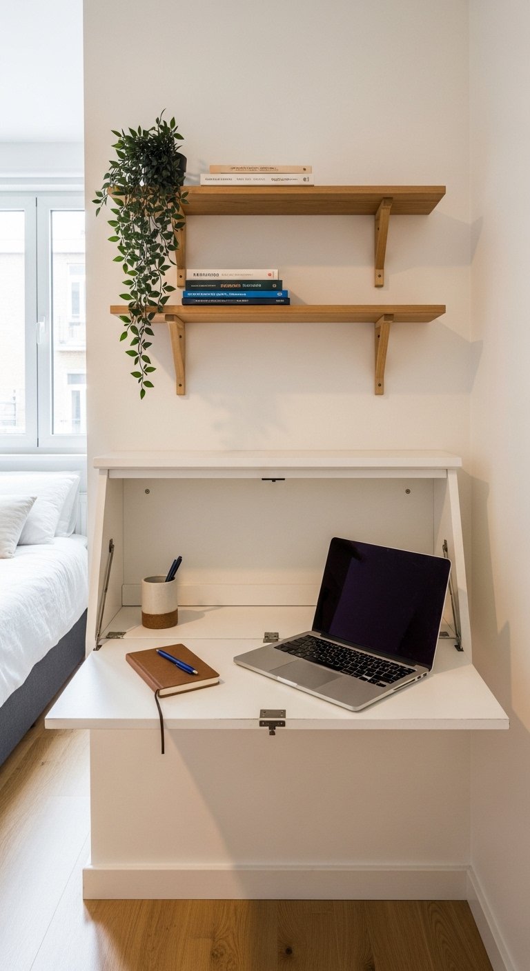 Compact Secretary Desk for Small Spaces
